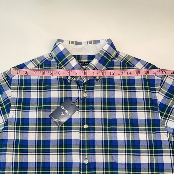 Cremieux Classics Cotton Short-Sleeve Button Down Blue Shirt Size Large NWT - Picture 8 of 15